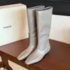 Botas de montar con tacón de cuña de 3 cm, estilo igual al de Mamá Uva, para mujer, elegantes botas de puntera cuadrada adelgazantes, botas cortas de estilo coreano simple, botas de media pantorrilla