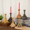 Castiçal de Cabeça Única Estilo Europeu Estilo Palácio Jantar à Luz de Velas Decoração de Castiçal Novo Requintado Luxo Suporte para Velas de Casamento