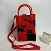 Mini Bolso para Teléfono Móvil Bolso Cruzado de Hombro Tejido Bolso de Mano Portátil Bolso para Mujer Diseño de Nicho Estilo Coreano Bolso Cuadrado Pequeño