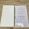 Pasta de Argolas Transparente PP com 6 Furos, Tecido Twill, Folhas Soltas, Tecido Twill Fosco, Pasta de Armazenamento de Dados A4, Amarrada com Corda, Pasta de Contas Unilateral