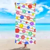 Toalla de playa de microfibra, toalla de baño de secado rápido impresa personalizada transfronteriza europea y americana, toalla de playa absorbente para nadar en la playa