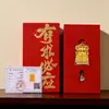 Adesivos para Celular Deus da Riqueza com Folha de Ouro, Pingentes de Folha de Ouro do Banco Guangji Seguros, Pequenos Presentes para Promoção de Tráfego na Loja