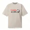 Comércio Exterior Transfronteiriço Em Estoque Derreter Conector Estilo Americano Marca Tendência High Street Retro Estampa Líquida Camiseta Casual Solta de Manga Curta