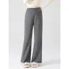 Pantalones de Maternidad Ropa Exterior Versátil 2026 Otoño/Invierno Nuevos Elegantes Mamá Caliente Estilo Coreano Rayas de Encaje Pantalones de Maternidad