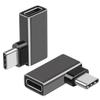 Adaptador USB4 Tipo-C Macho para Fêmea 90 graus em Forma de Cotovelo para Celular e Laptop Função Completa Vídeo 8K 40Gbps