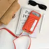 Adequado para Iphone17Pro Capa de Couro Transversal Texturizada Porta-Cartões 15/16Pro Cordão Capa Protetora para Celular