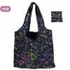 Bolsa de Tote de Compras Floral Grande de 190t en Stock de Gran Venta, Bolsa de Poliéster al por Mayor, Bolsa Plegable, Bolsa de Regalo Promocional