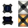 Lámpara de Pared LED Solar Impermeable para Exteriores de Amazon Más Vendida con Lámpara Luminosa Superior e Inferior con Sensor de Cuerpo Humano Luz Nocturna para el Hogar