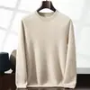 Suéter de Cachemira para Hombre Otoño e Invierno Cuello Medio Alto Manga Larga Jersey Capa Interior Tejido Capa Base Lujo Ligero Casual de Negocios