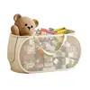 Cesta de Almacenamiento de Juguetes para Niños Sala de Estar Gran Capacidad Gabinete de Almacenamiento de Muñecos de Peluche Bolsa Colgante para Baño Cubo Portátil Cesta de Almacenamiento