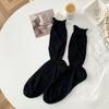 Calcetines de Estilo Japonés para Mujer Primavera y Verano Nuevos Calcetines de Rizo de Media Caña Venta al por Mayor Color Puro Malla Fina Transpirable Calcetines de Algodón para Mujer Maillard