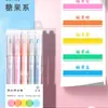 Set de Marcadores Resaltadores Retro de Doble Punta con Ventana Transparente para Estudiantes de Primaria y Secundaria, Bolígrafos Coloridos para Tomar Notas y Diario