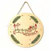 Nuevos suministros para celebración navideña transfronteriza, colgantes navideños de madera creativos, adornos redondos para muebles, decoraciones navideñas en stock