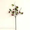 Flores Artificiais de Ano Novo 2027, Frutas Vermelhas Festivas, Produtos Dourados, Coleção de Enfeites de Flores e Frutas Artificiais, Materiais DIY para Cesta Abraço