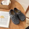 Nuevas sandalias slip-on de lunares estilo japonés 2026 para mujer, zapatos Mary Jane retro de suela blanda, zapatos planos de otoño