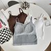 Spice Girl Desejo Puro Camisola de Renda Colete Feminino com Bojo Peça Única Laço Design Slim-fit Top Sem Alças