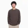 Camiseta de Manga Larga con Cuello Henley Simple Retro Estilo Old Money para Hombre Unisex Camiseta Básica Casual Superior