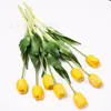 Tulipa de Borracha Macia Artificial Hidratante Flores Artificiais Decoração de Casamento Enfeites Florais Pe Material de Flor Artificiais Flores Artificiais Atacado