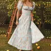 Ropa de mujer transfronteriza europea y americana 2026: Vestido largo liso sin tirantes cómodo de estilo francés para el trabajo diario