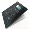 Painel de vidro temperado preto 3MM com toque inteligente personalizado de fábrica, painel leitor de cartão de segurança residencial, processamento profundo