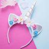 Popular Faixa de Cabeça com Flores de Unicórnio Fantasia Presente de Aniversário Infantil Acessório de Cabelo para Meninas e Bebês Brinquedo da Moda