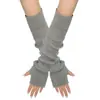 Manguitos de Punto para Otoño e Invierno Transfronterizos para Hombres y Mujeres, de Longitud Media, Versátiles Manguitos sin Dedos