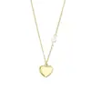 Collar de Perlas Francesas de Lujo Ligero de Origen Transfronterizo para Mujer Diseño de Nicho Forma de Corazón Cadena para Clavícula de Acero Inoxidable de Alta Calidad Joyería