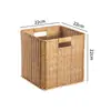 Cesta de almacenamiento de mimbre sintético ropa sucia juguetes bocadillos artículos varios cesta de almacenamiento tejida en bambú hogar sala de estar mueble de TV escritorio completo