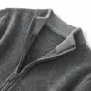 Cárdigan de Lana para Hombre, Bloque de Color Cuello Redondo Versátil Cachemir Holgado Suéter, 23 Nuevo Punto de Otoño/Invierno Chaqueta de Punto para Hombre