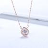 Accesorio Más Vendido Collar Corazón Palpitante para Mujer, Joyería Simple de Plata S925, Colgante Redondo Dinámico, Cadena Súper Brillante para Clavícula
