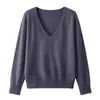 26 Nova Coleção Outono/Inverno Consinee Série 100% Caxemira Pura Suéter Básico de Gola V para Mulheres Estilo Coreano Cor Sólida