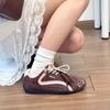 Tenis de Moda para Mujer Estilo Americano Rojos de Suela Blanda Cómodos, Zapatos Deportivos Casuales Versátiles Nuevos de Otoño