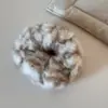 Elástico de Cabelo de Pelúcia com Estampa de Tigre, Elástico Suave para Outono e Inverno, Prendedor de Rabo de Cavalo Retrô, Acessório de Cabelo Elegante Novo Estilo