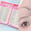 Popular set de pegamento para comercio exterior WM42 pestañas postizas de racimo denso con delineador incorporado para un look ahumado, pestañas postizas transfronterizas