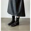 Botines Chelsea de Plataforma Retro 2026 Primavera/Otoño Estilo Nuevo Botas de Piel Negra Caña Corta Adelgazantes Versátiles de Moda Tendencia