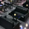 Juego de Sofá para KTV, Bar, Discoteca, Sala de Karaoke, Sala Privada, Asientos en Cabina, Sofá de Esquina, Mesa de Café de Pizarra en Forma de U