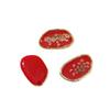 Festivo Grande Rojo Año Nuevo Ovalado Gota de Pegamento Aleación Flor Seca Joyería Accesorios DIY Boda Tocados Femeninos Pasador Material