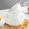 Cuenco Octogonal Cerámico Creativo para el Hogar Jingdezhen Hueso de China Hotel Club Cuenco Cerámico para Comedor Cuenco para Sopa Recipiente para Sopa