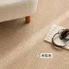 Tapete Imitação de Sisal para Sala de Estar, Sofá e Mesa de Centro, Resistente a Manchas e Fácil de Manter, Estilo Minimalista, Preto, Luxo Leve, Tapete de Alta Qualidade