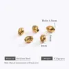 Cuentas de Cubo Chapadas en Oro que Conserva el Color Cuentas Facetadas Cuentas de Esquina Cortada para Manualidades Cuentas Sueltas Accesorios para Joyería Cuentas de Flor Cortada Doradas Cuentas Espaciadoras de Posicionamiento