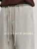 Pantalones Casuales Rectos Forrados de Polar para Hombre Otoño Invierno Holgados con Caída Color Sólido Pierna Ancha Modernos Largos