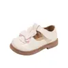 Sapatos Rasos YNXU Sapatos de Couro para Meninas Atacado 2026 Outono Novo Elegantes Sapatos de Princesa com Laço Sapatos de Dança para Crianças Pequenas