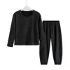 Conjunto deportivo cálido para niños para otoño e invierno, ropa de casa para niños, conjunto base de otoño para niñas, conjunto de dos piezas con pantalones jogger