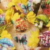 50 Pegatinas para Mascotas Creativas Champiñones Hojas Diario Transparente Paquete de Pegatinas para Diario de Plantas Decoración de Material Caliente