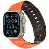 Correa de reloj magnética de silicona con corte biselado adecuada para Apple 10 11 iWatch Ultra con diseño angulado