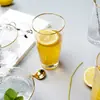 Copo de Vidro Resistente ao Calor com Padrão Olho de Martelo de Phnom Penh para Micro-ondas, Copo de Água Doméstico Criativo, Copo para Bebidas Frias, Coquetéis, Sobremesas, Chá