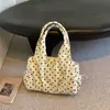 Bolsa Tote Casual de Lunares para Mujer, Gran Capacidad, Versátil, Estilo Perezoso, Bolso de Hombro Único y de Mano, Bolsa para Viajes Diarios, Bolso de Mujer