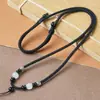 Cadena de Suéter Gruesa, Cordón Trenzado Hecho a Mano de Ágata, Cordón de Piedra Jade, Cordón para Colgante de Jade, Cordón para Colgante de Abeja de Cera de Jade