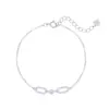 Pulseira Geométrica em Prata de Lei S925 Banhada a Ouro 18K com Zircônia para Mulheres, Joia de Mão Versátil Diária Exquisita de Nicho de Luxo Leve