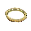 Pulseira com Pedra Natural Crua Inlaid à Mão de Novo Estilo, Pulseira Ajustável Full Diamond Personalizada Estilo Europeu e Americano, Fornecimento Atacadista para Transmissão ao Vivo Transfronteiriça